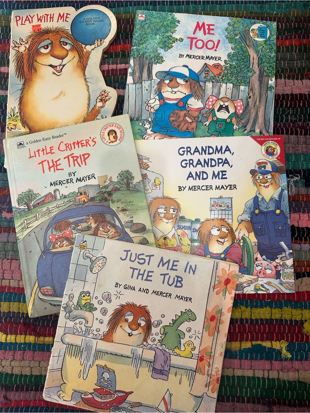 Mercer Mayer Vintage 5 Book Lot Little Critter Golden Books 1980s Shape Book